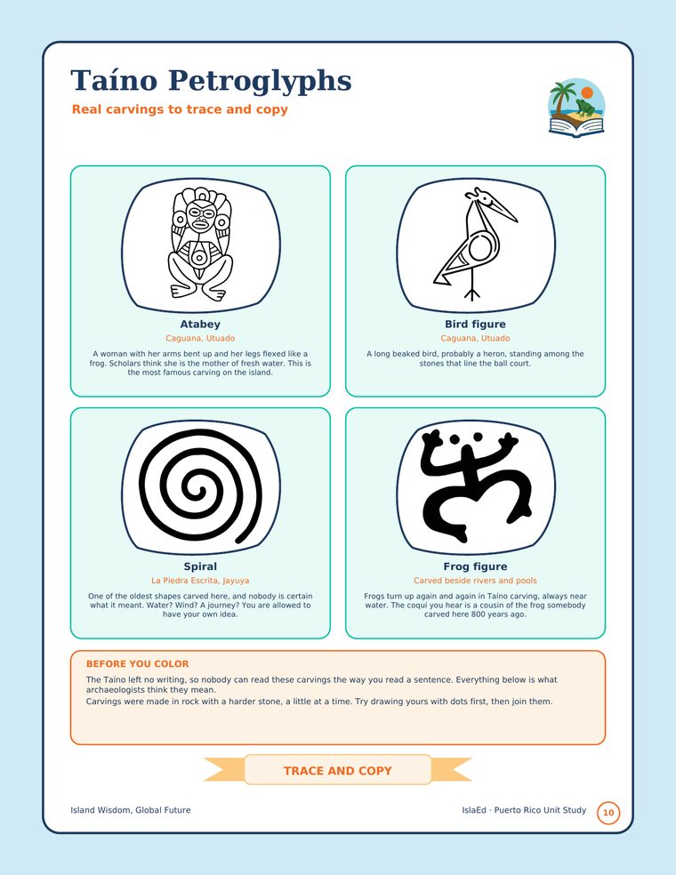 Trace the Petroglyphs — Week 3 · Day 1 · page 10